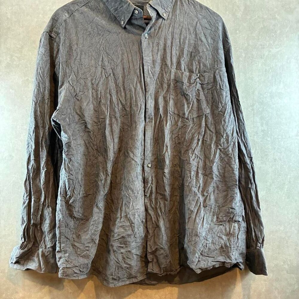 Unbranded Men's Grey and Blue Shirt